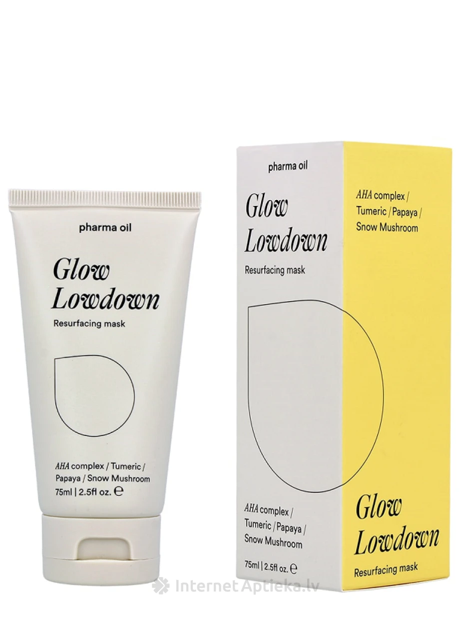 Pharma Oil AHA Glow lowdown sejas maska, 75 ml | internetaptieka.lv