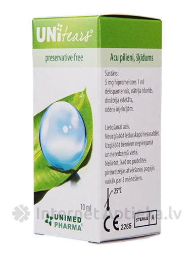 UNItears silmatilgad säilitusainevaba, 10 ml | internetaptieka.lv