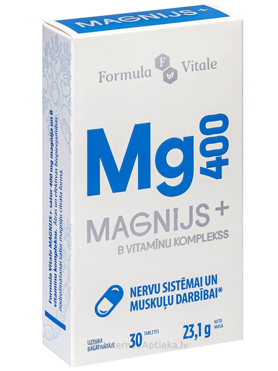 Formula Vitale Magnijs+ 400 mg, 30 tabletes | internetaptieka.lv