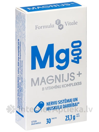 Formula Vitale Magnijs+ 400 mg, 30 tabletes | internetaptieka.lv