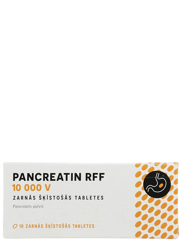 Pancreatin RFF 10000 V zarnās šķīstošās tabletes