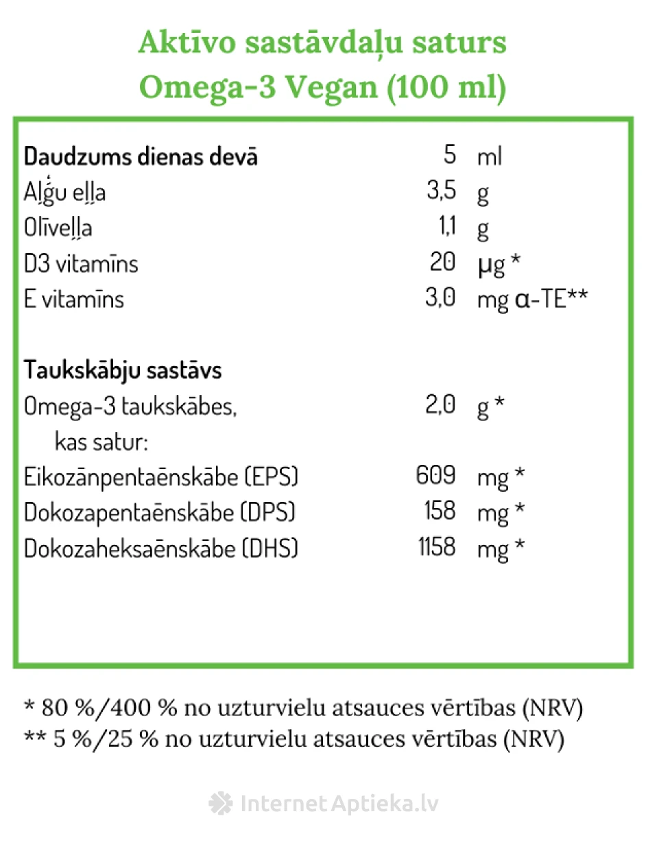 NORSAN OMEGA-3 VEGAN sidrunimaitseline, 100 ml | internetaptieka.lv