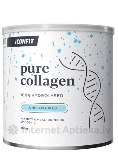 ICONFIT kolagēns Hydrolysed Collagen 100% pure pulveris, 300 g | internetaptieka.lv