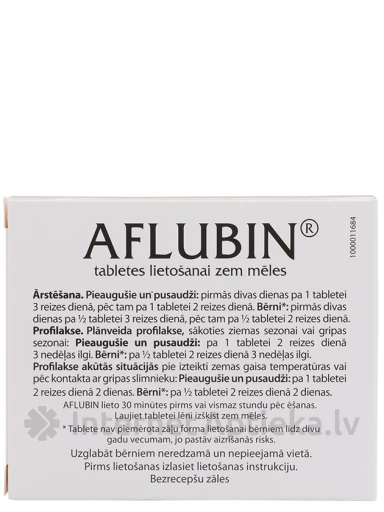 Aflubin таблетки, 48 таблеток | internetaptieka.lv