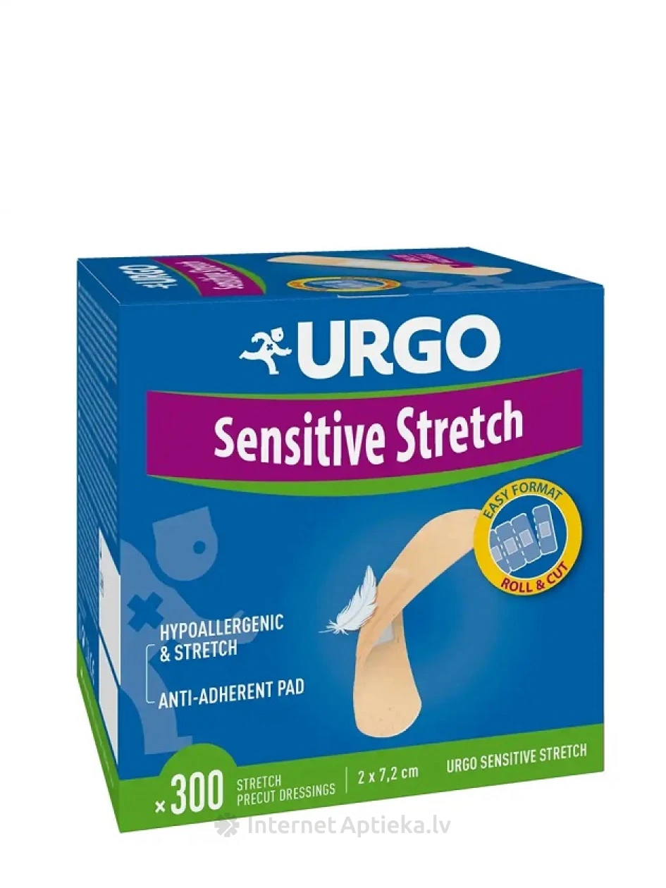 Urgo elastīgs plāksteris 2 x 7.2 cm, 300 gb. | internetaptieka.lv