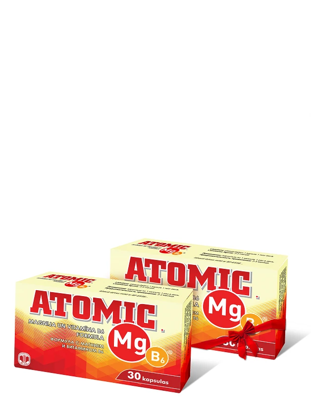 Atomic Mg B6, 30 x 2 kapsulas - InternetAptieka.lv