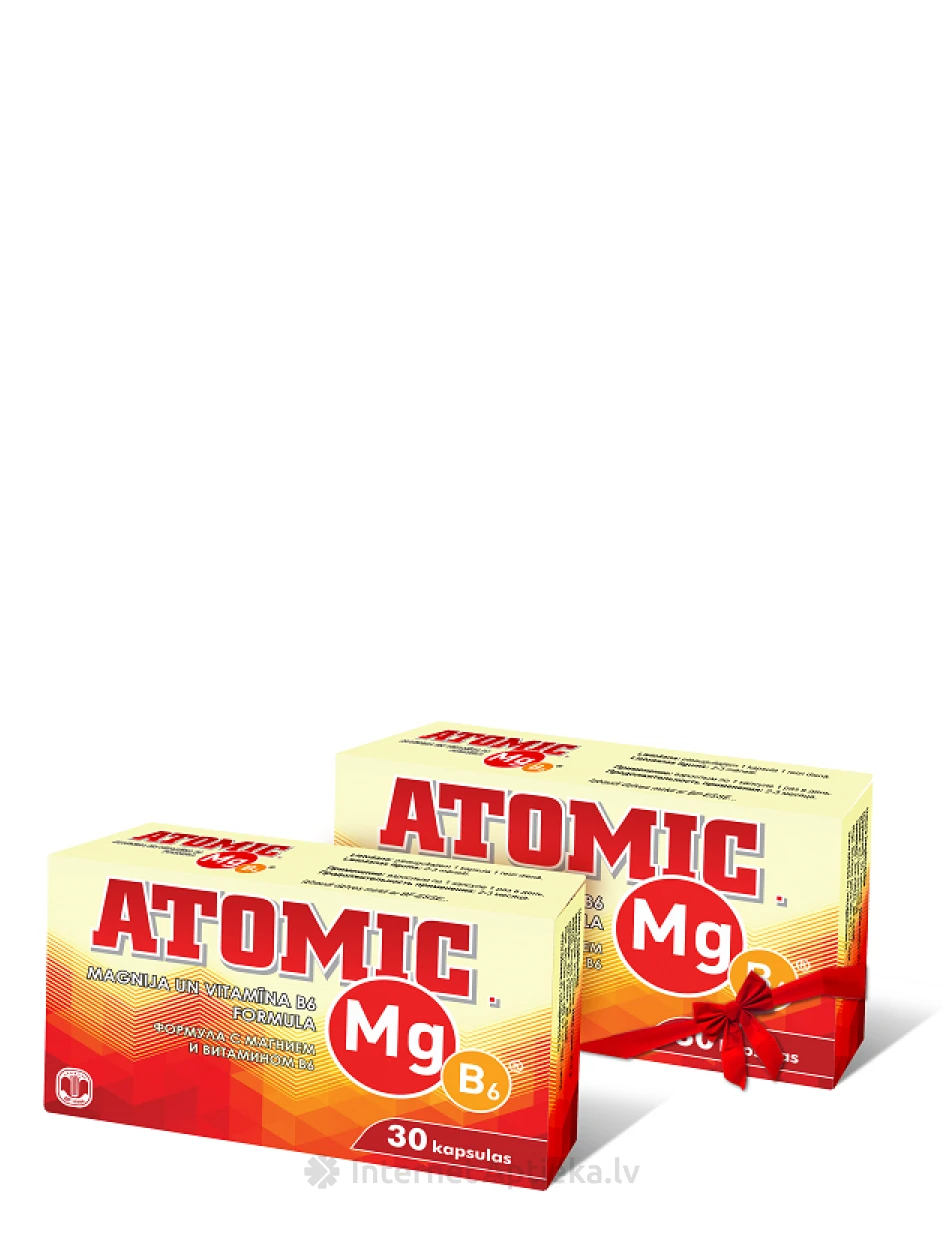 Atomic Mg B6, 30 x 2 kapsulas | internetaptieka.lv