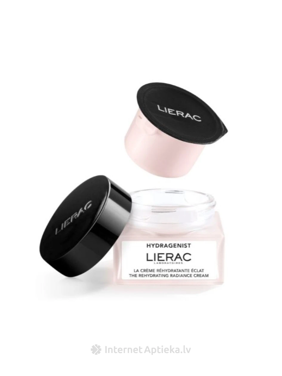 LIERAC HYDRAGENIST mitrinošs krēms normālai un sausai sejas ādai, refils, 50 ml | internetaptieka.lv