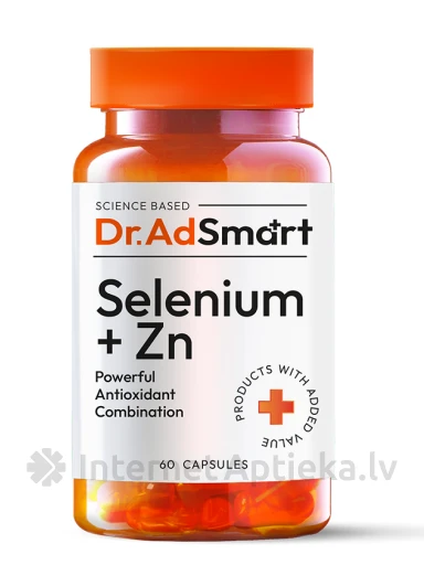 Dr. AD Smart Selenium + Zn kapsulas, 60 gb. | internetaptieka.lv