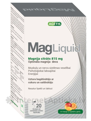 Agetis MagLiquid 815 mg, 20 paciņas | internetaptieka.lv