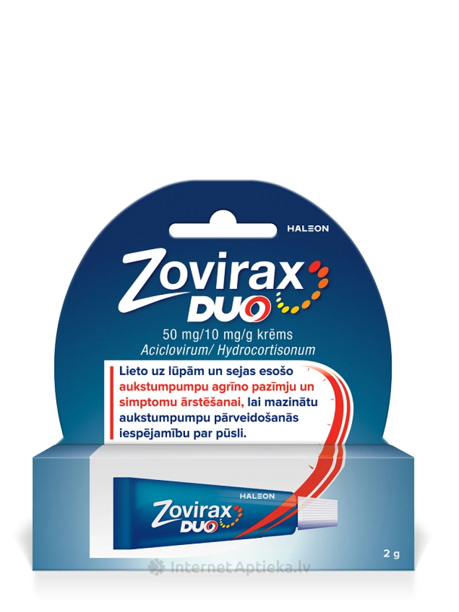 Zovirax Duo 50 мг/10 мг/г, 2 г | internetaptieka.lv