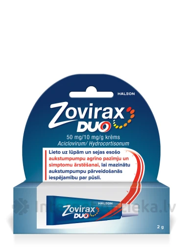 Zovirax Duo 50 mg/10 mg/g pret aukstumpumpām, 2 g | internetaptieka.lv