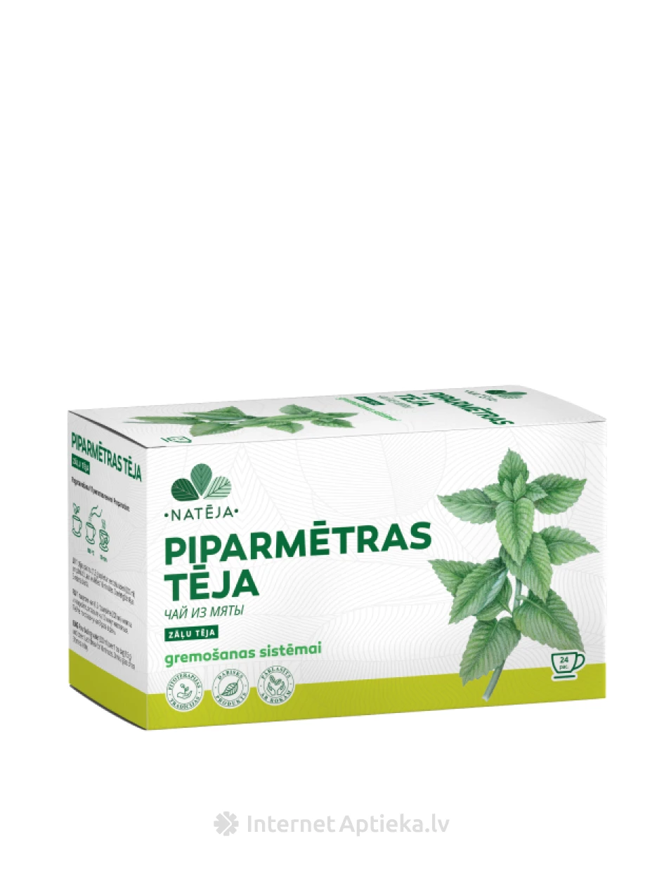 Чай Natēja Листья Мяты, 24 пакетиков | internetaptieka.lv