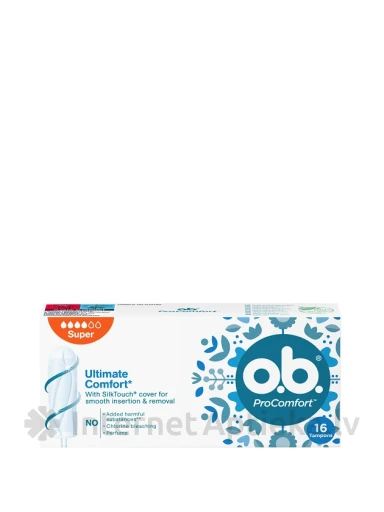 O.B. ProComfort Super тампоны, 16 шт. | internetaptieka.lv