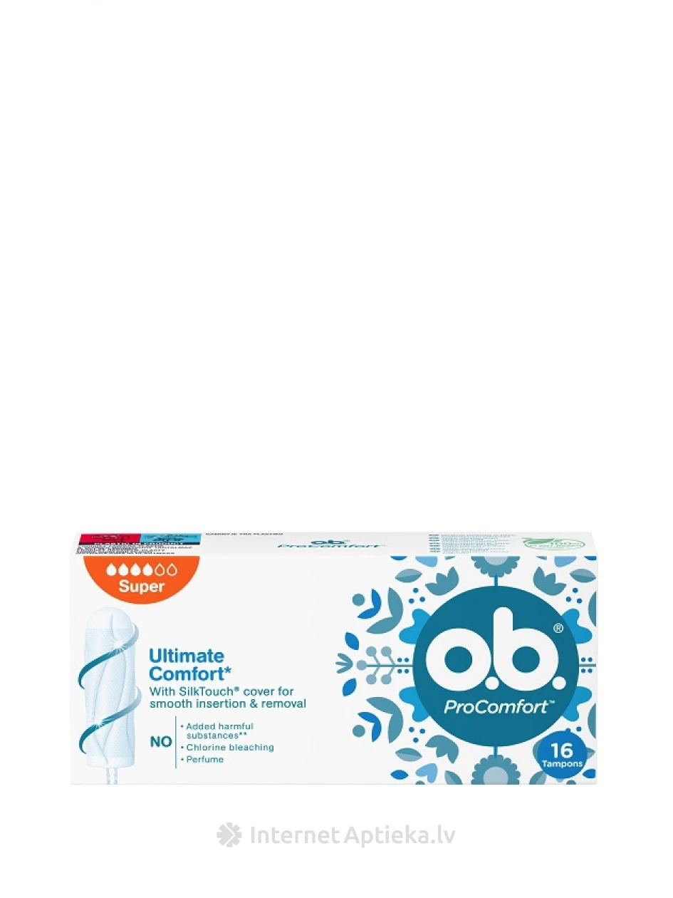O.B. ProComfort Super тампоны, 16 шт. | internetaptieka.lv