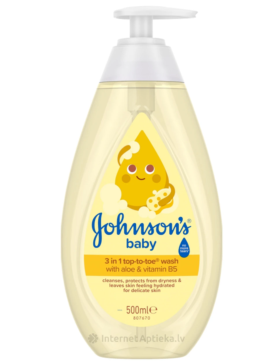 Johnson Top-to-Toe, средство для купания, для тела и волос, 500 мл | internetaptieka.lv