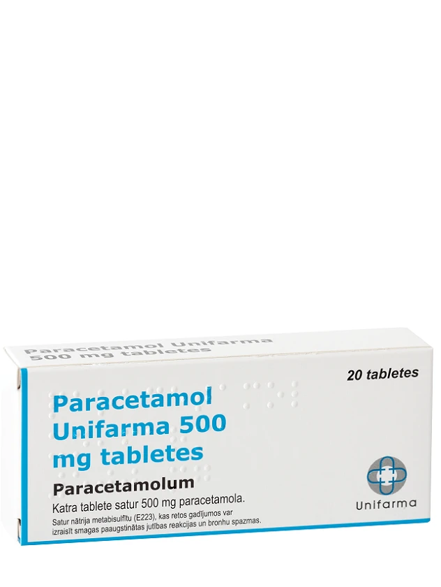 Paracetamol Unifarma 500 mg tabletes