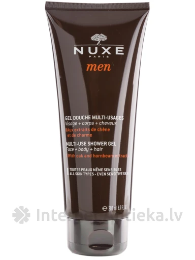 NUXE MEN universāla dušas želeja, 200 ml | internetaptieka.lv