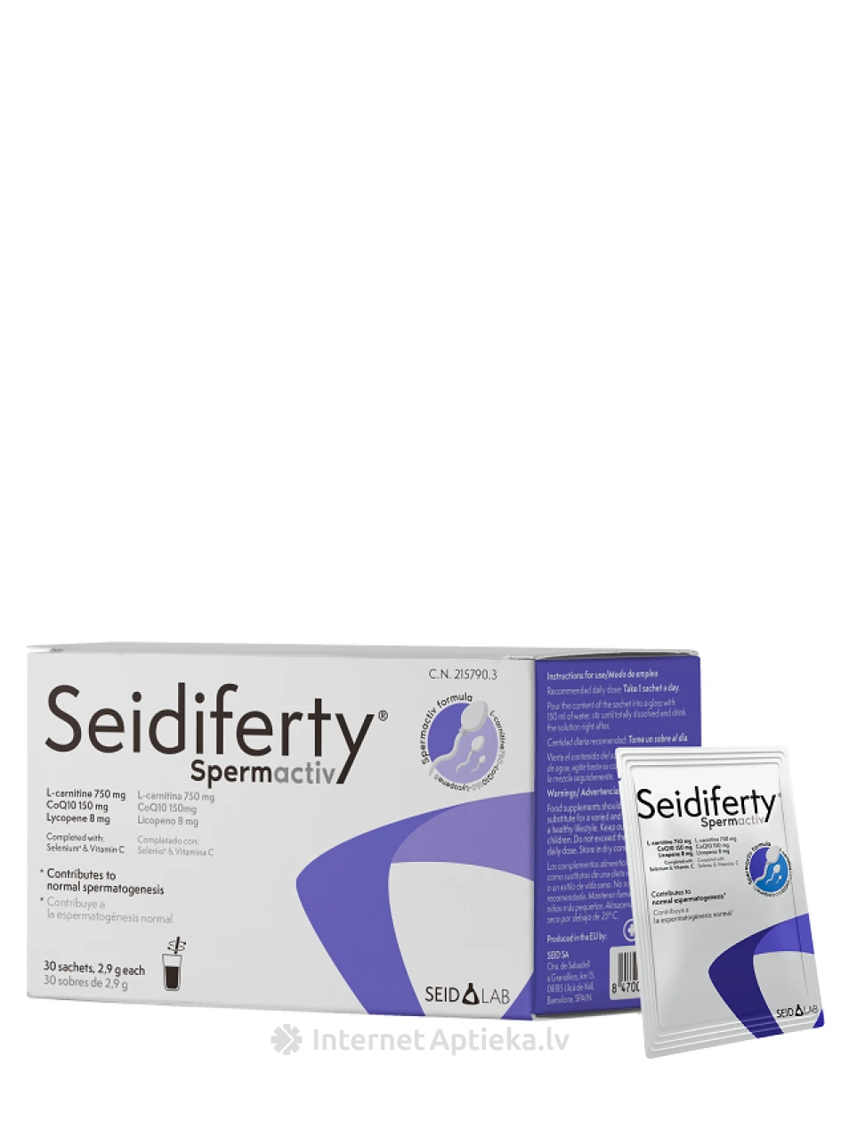 Seidiferty Spermactiv paciņas, 30 gb. | internetaptieka.lv