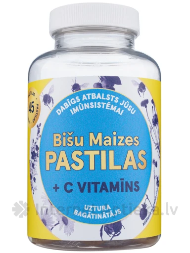Bišu maizes pastilas + vit.C, 45 gb. | internetaptieka.lv