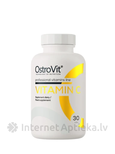 OstroVit Vitamīns C, 30 tabletes | internetaptieka.lv