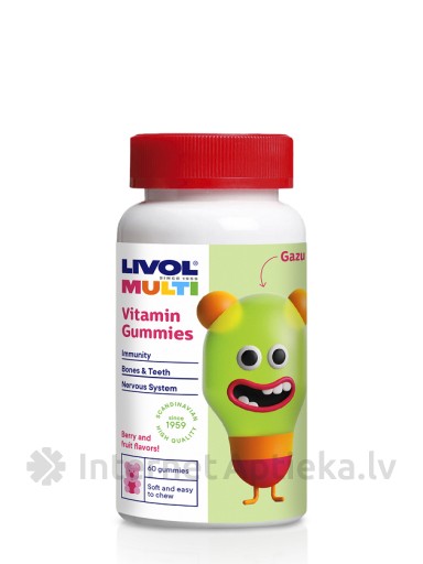 Livol Multi витаминные мишки, жевательные конфетки, 60 шт.