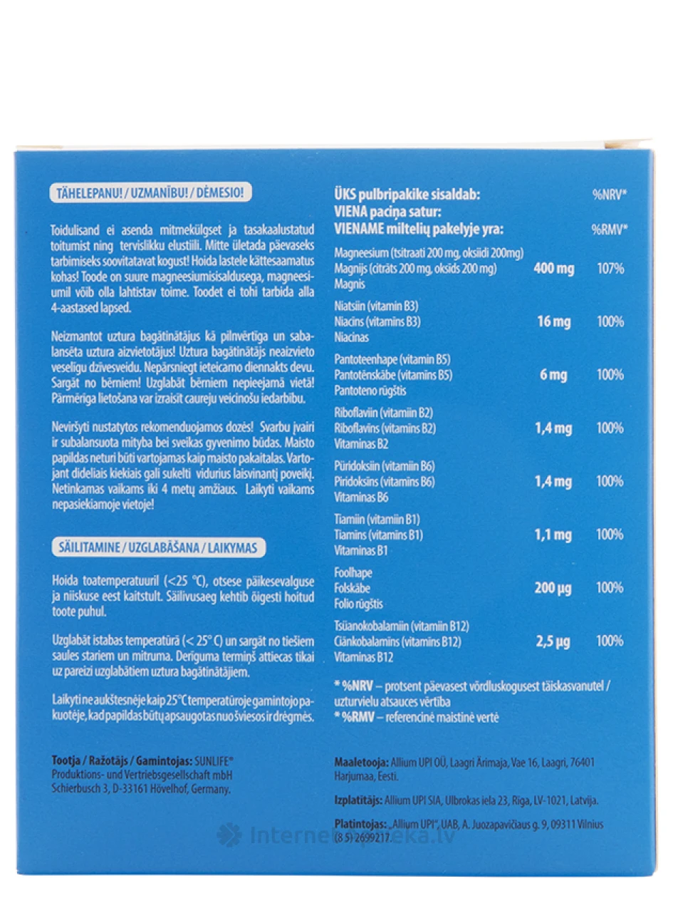 Formula Vitale Magnijs+, pulveris, 20 gb. | internetaptieka.lv