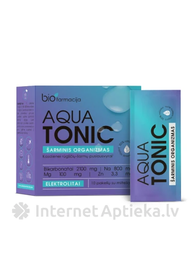 Biofarmacija AQUA TONIC ALKALINE BALANCE, 10 paciņas | internetaptieka.lv