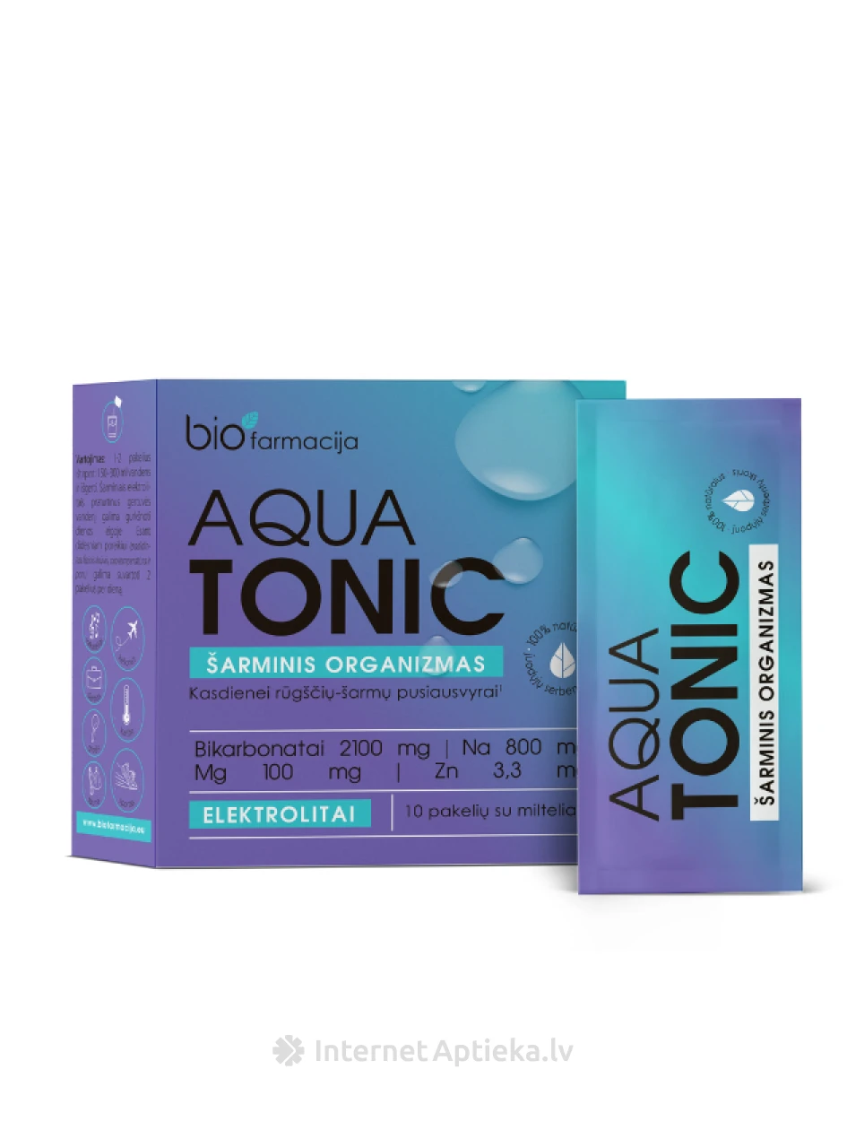Biofarmacija AQUA TONIC ALKALINE BALANCE, 10 paciņas | internetaptieka.lv