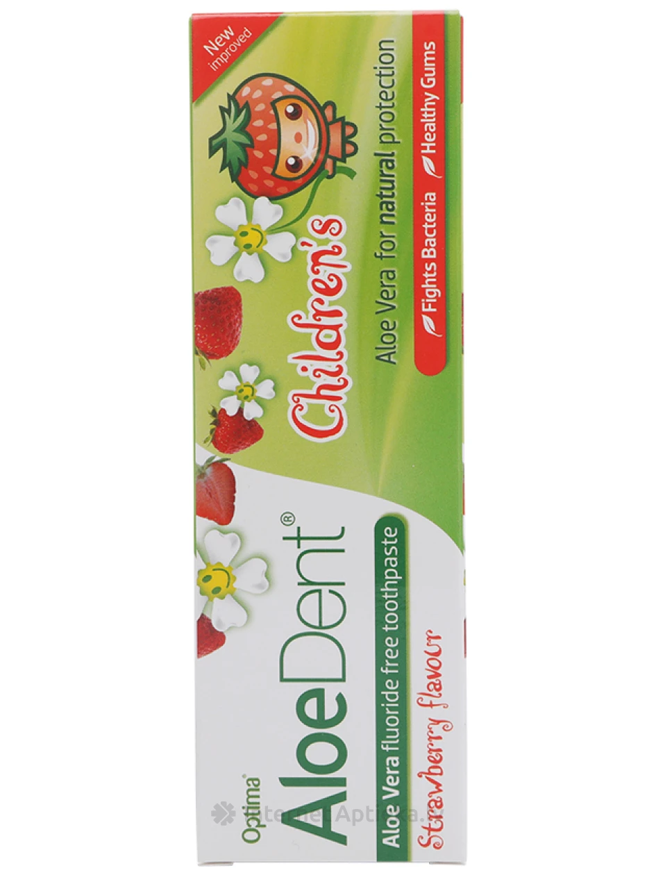 AloeVera Zobu pasta AloeDent Strawberry bērnu, 50 ml | internetaptieka.lv