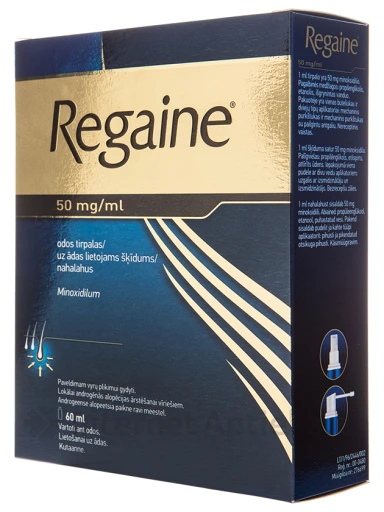 Regaine 5% šķīdums matu augšanai, 60 ml | internetaptieka.lv