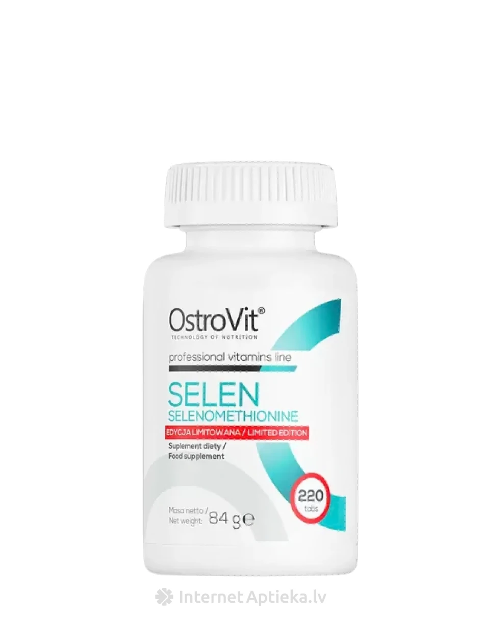 OstroVit Selen Selenomethionine tabletes, 220 gb. | internetaptieka.lv