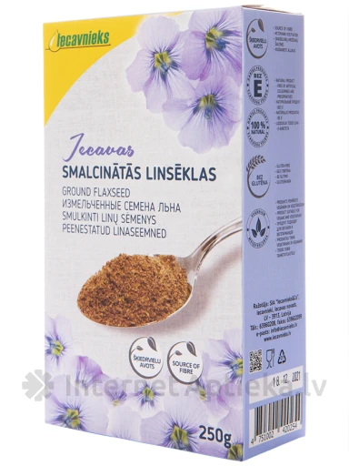 Smalcinātās linsēklas Iecavnieks, 250 g | internetaptieka.lv