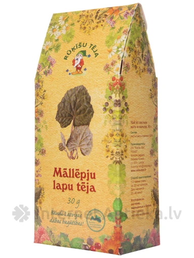 Чай из Листьев Мать-и-мачехи Rūķīšu Tēja, 30 г | internetaptieka.lv