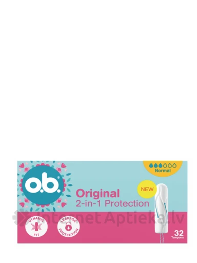 OB Higiēniskie tamponi Original Normal, 32 gb. | internetaptieka.lv
