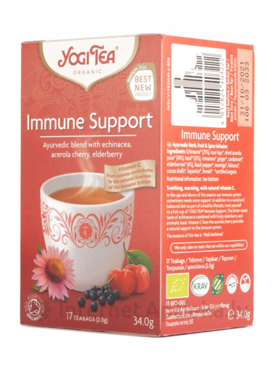 Tēja Yogi Immune Support, 17 paciņas | internetaptieka.lv