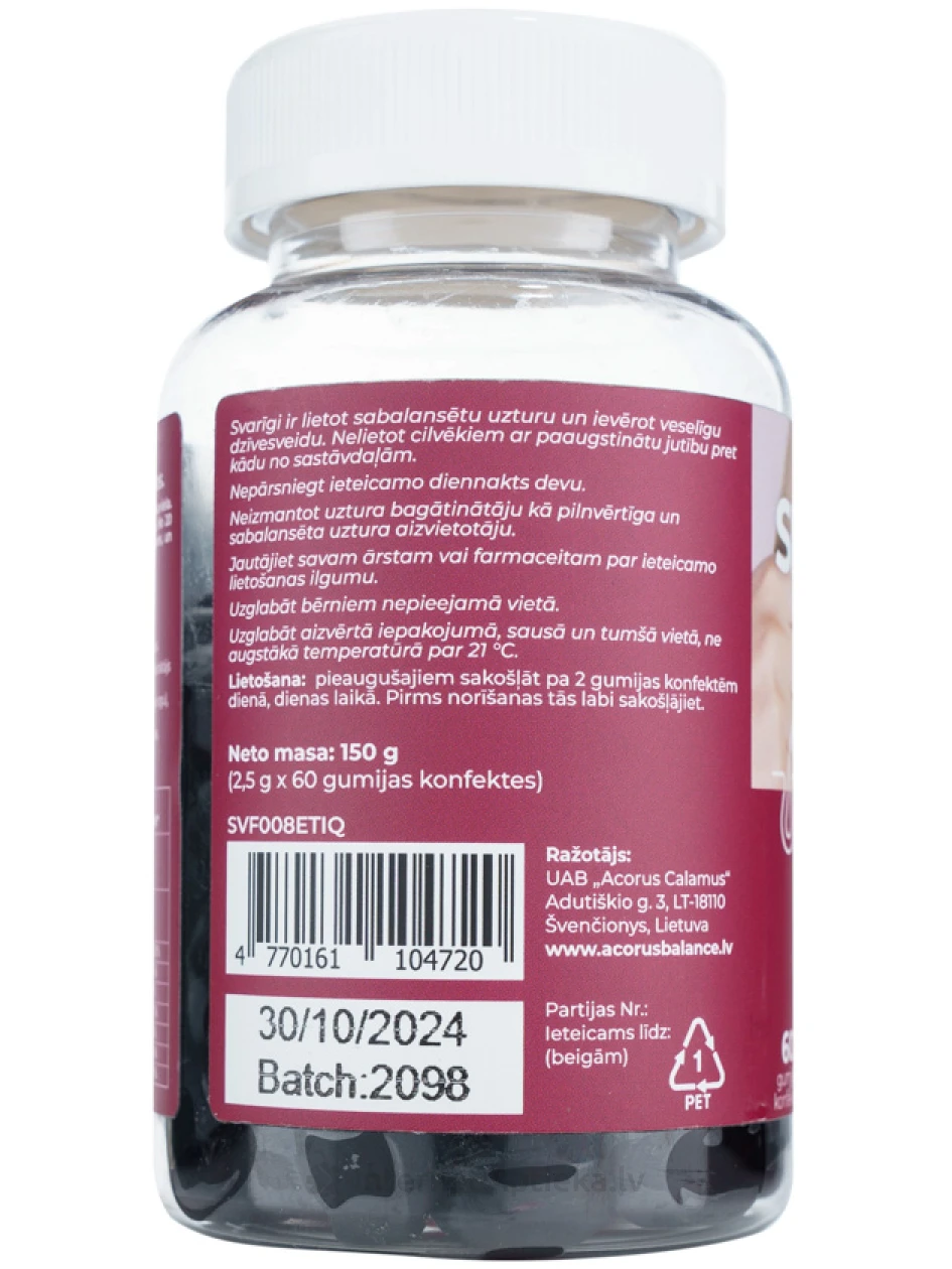 Acorus Balance Silica Hair Gummies, 2.5gx60 пастилок | internetaptieka.lv