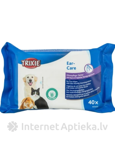 Trixie Ausų priežiūros servetėlės, 40 vnt., 40 vnt. | internetaptieka.lv