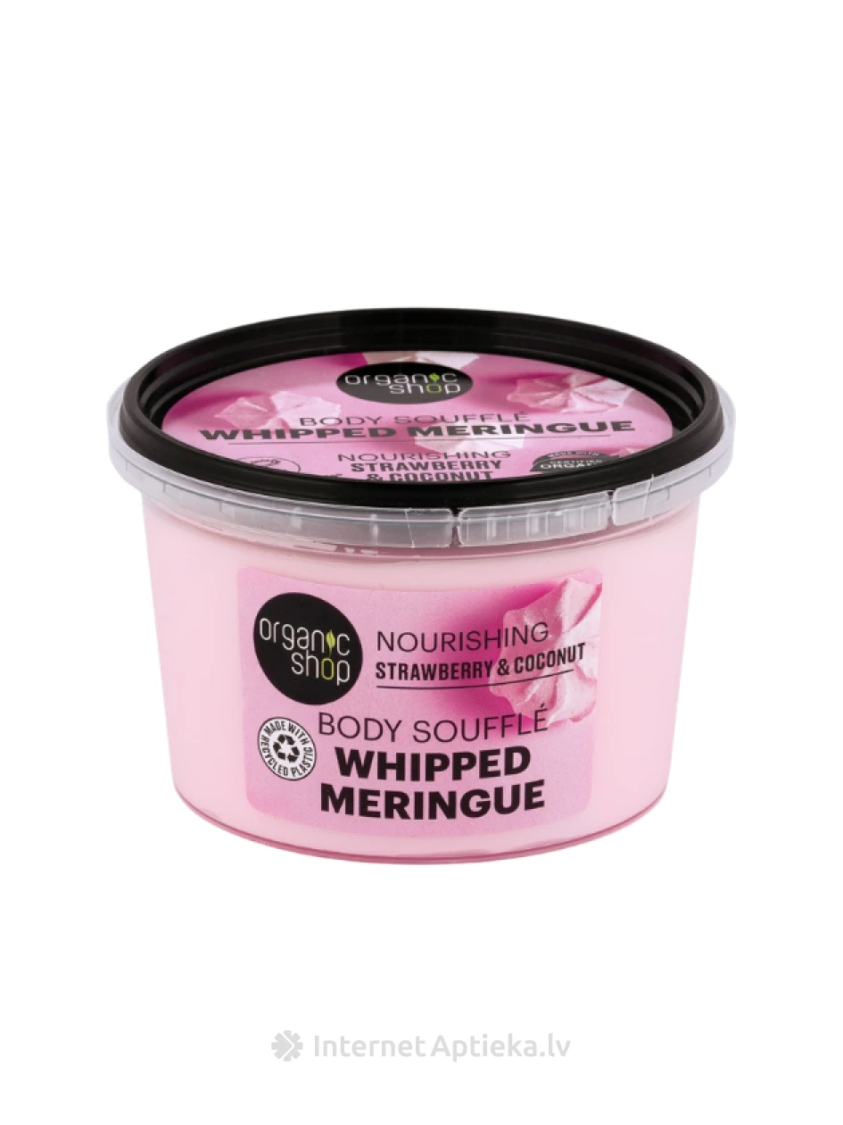 ORGANIC SHOP kūno kremas-suflė Braškė ir Kokosas, 250 ml | internetaptieka.lv