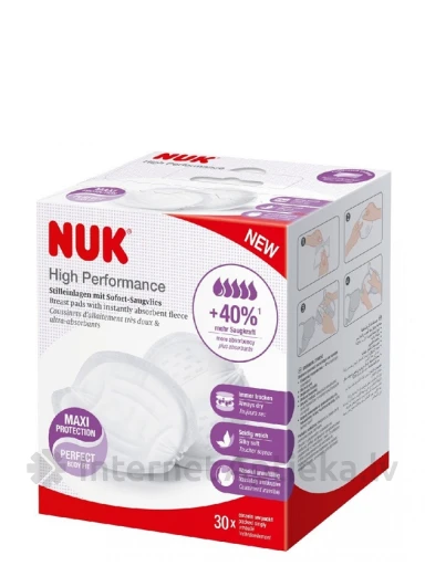 Вставки для бюстгальтера NUK High Perfomance, 30 шт. | internetaptieka.lv