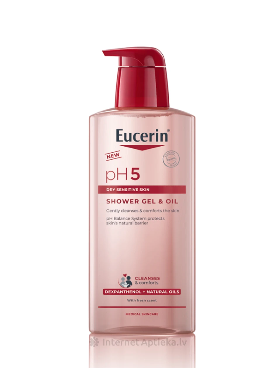Eucerin® pH5 dušas želeja un eļļa, 400 ml | internetaptieka.lv