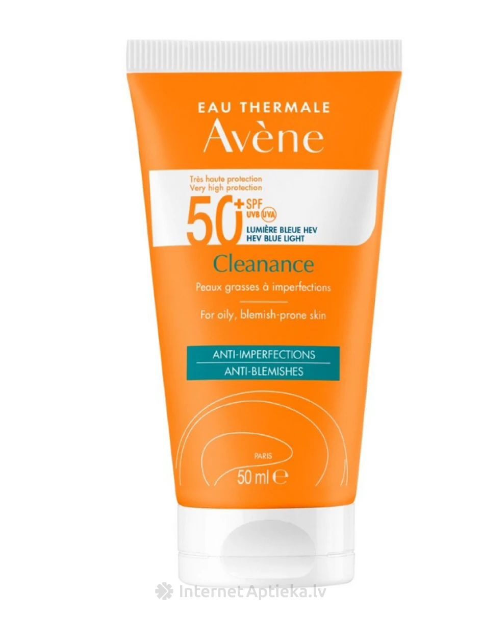 Avene SUN puhastusemulsioon SPF50+ rasusele nahale, 50 ml | internetaptieka.lv