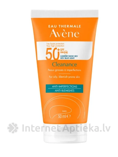 Avene SUN cleance emulsija SPF50+ taukainai ādai, 50 ml | internetaptieka.lv