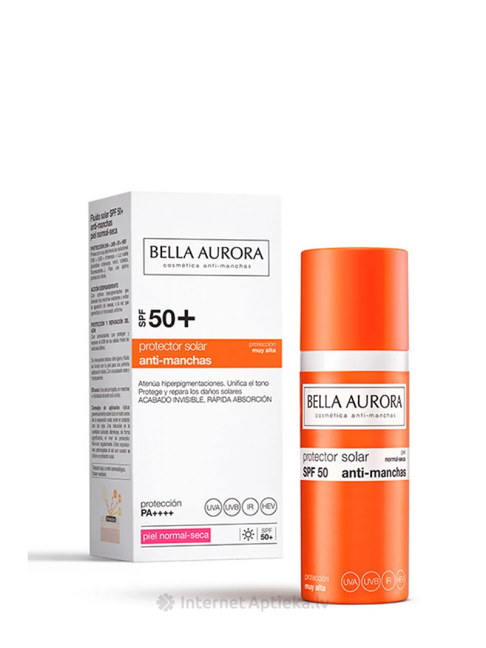 Bella Aurora Anti-Dark Spots Gēls-krēms sauļošanās līdzeklis SPF50+, 50 ml | internetaptieka.lv