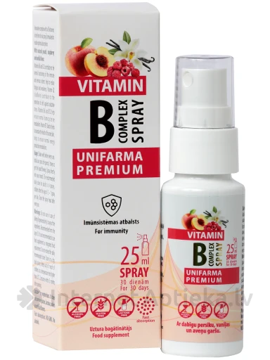Unifarma Premium B vitamin complex sprejs, 25 ml | internetaptieka.lv