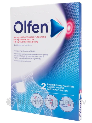 Olfen Patch ārstnieciskais plāksteris 140mg, 2 gab. | internetaptieka.lv