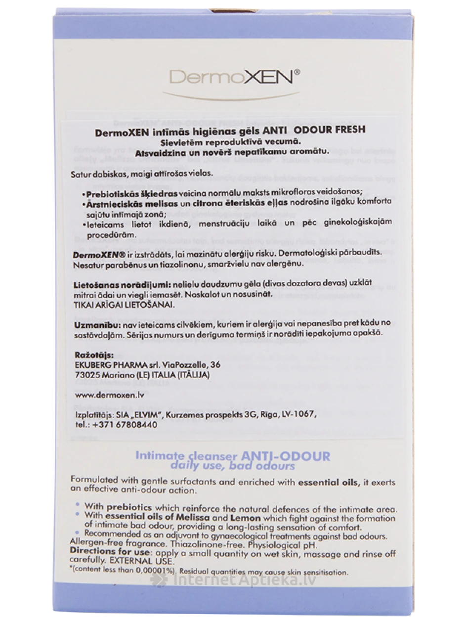 Dermoxen Anti Odour intīmās higiēnas gels, 200 ml | internetaptieka.lv