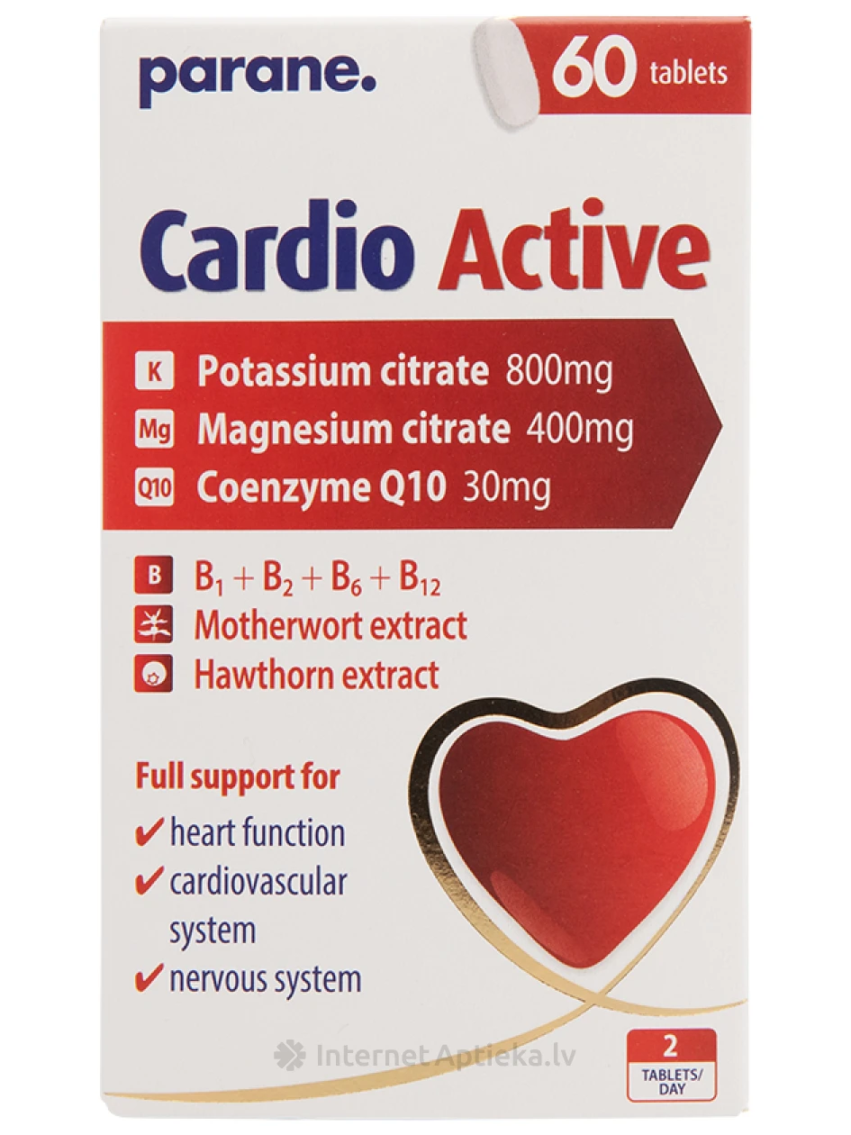 Cardio Active parane, 60 таблеток | internetaptieka.lv