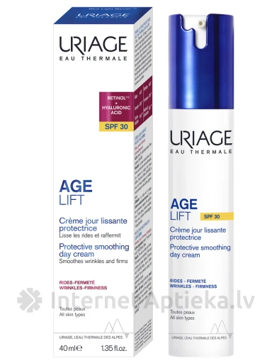 URIAGE AGE LIFT aizsargājošs izlīdzinošs dienas krēms ar SPF30, 40 ml | internetaptieka.lv