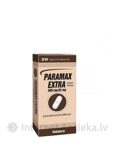 Paramax Extra 500mg/65mg, 20 tabletes | internetaptieka.lv